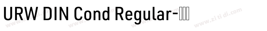 URW DIN Cond Regular字体转换